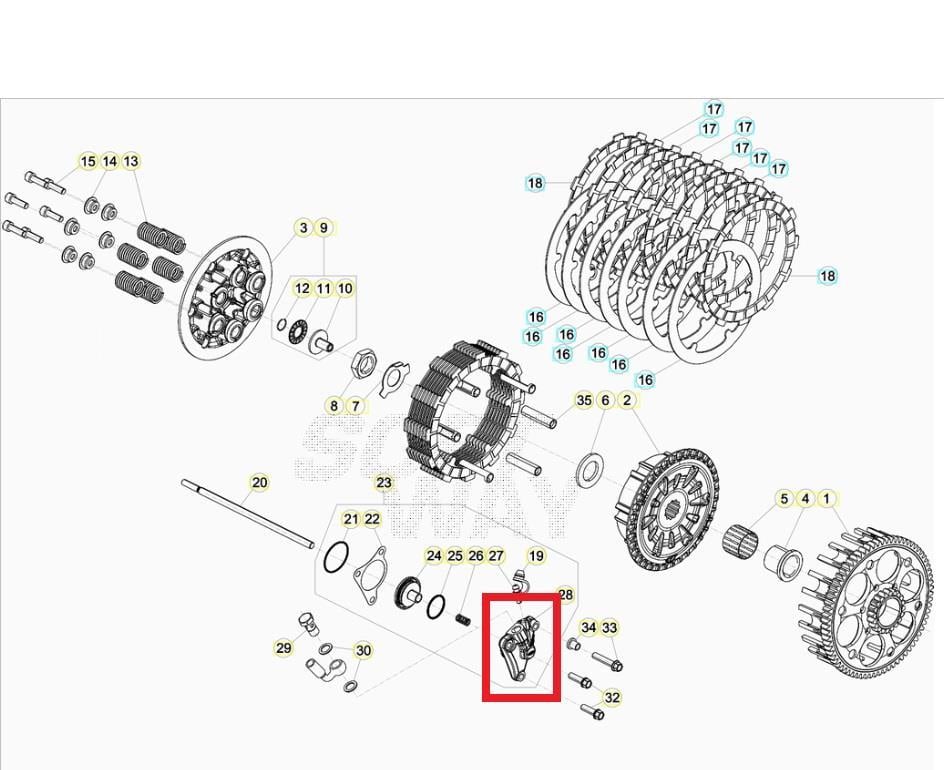 CLUTCH SLAVE CYLINDER RR BETA ORJ YP B1