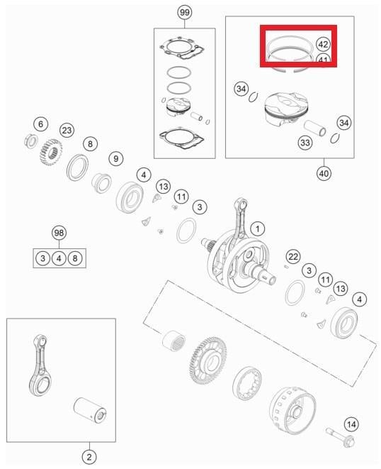 COMPRESSION RING 250  KTM ORJ YP