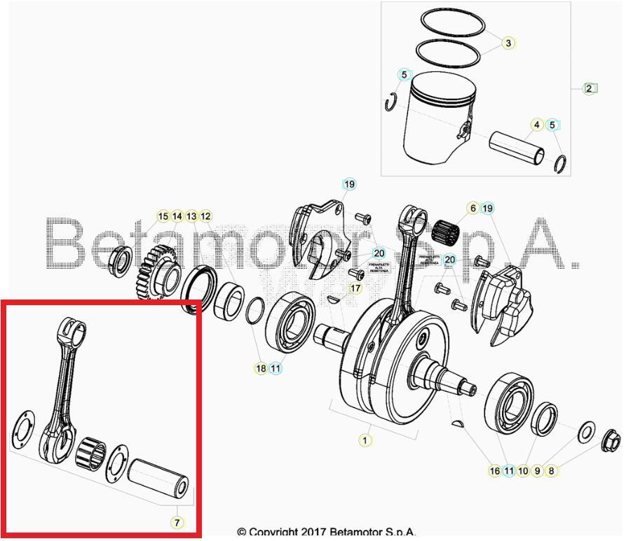CONNECTING ROD ASSY BETA ORJ YP B5