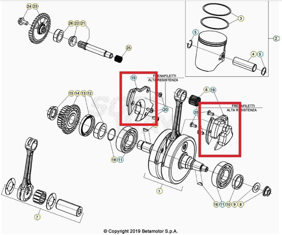 CRANK SHAFT INSERT RR 2T BETA ORJ YP B2