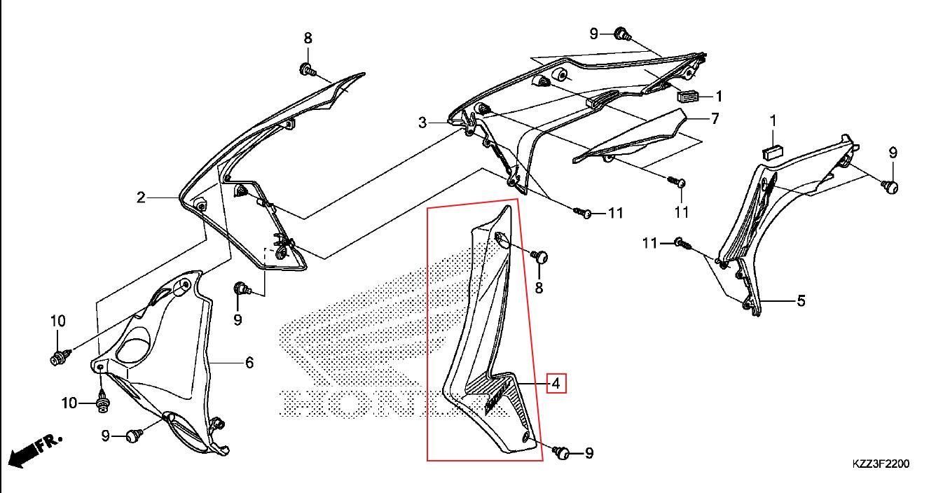 CRF250L DEPO SOL GRENAJ KIRMIZI HONDA ORJ YP