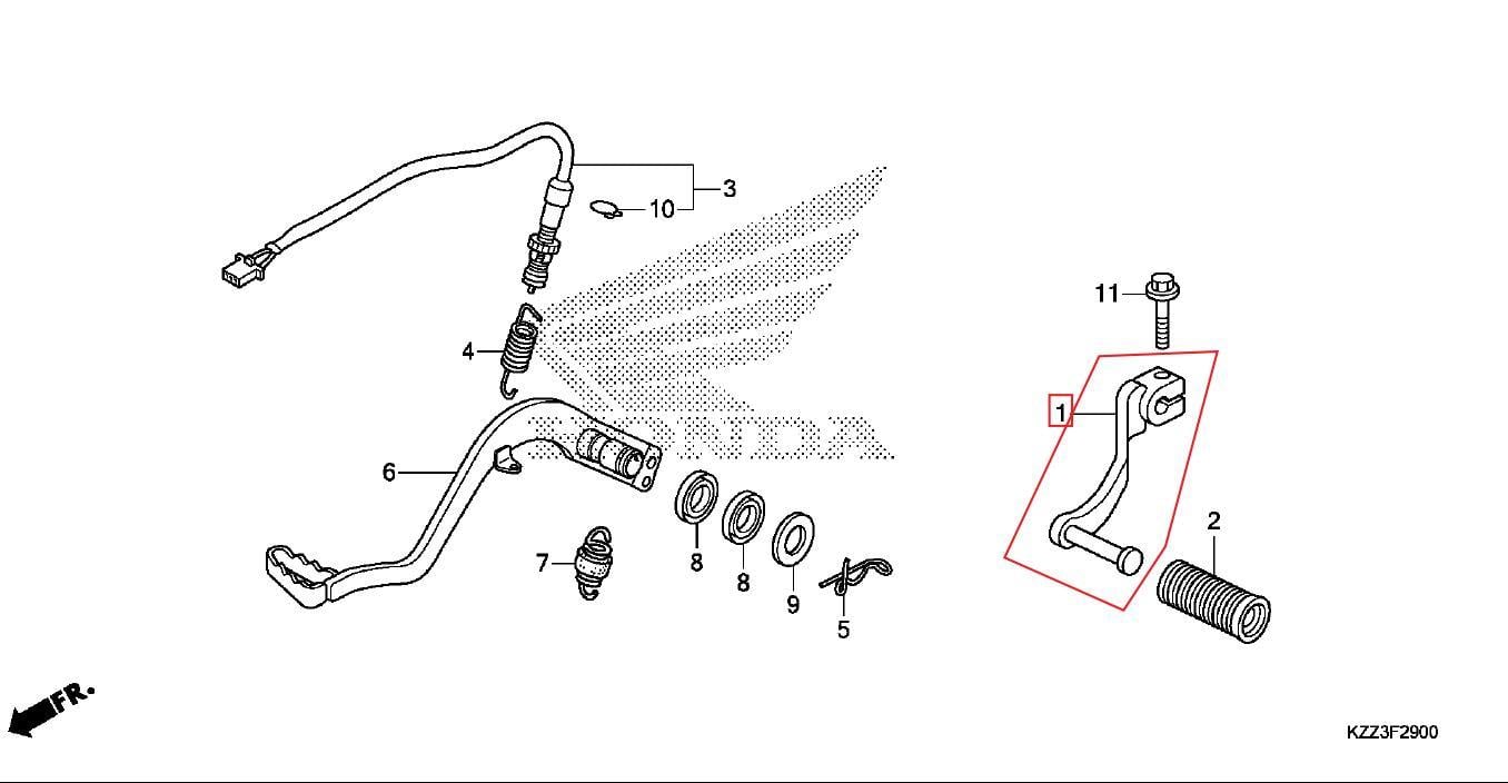 CRF250L VİTES PEDALI HONDA ORJ YP