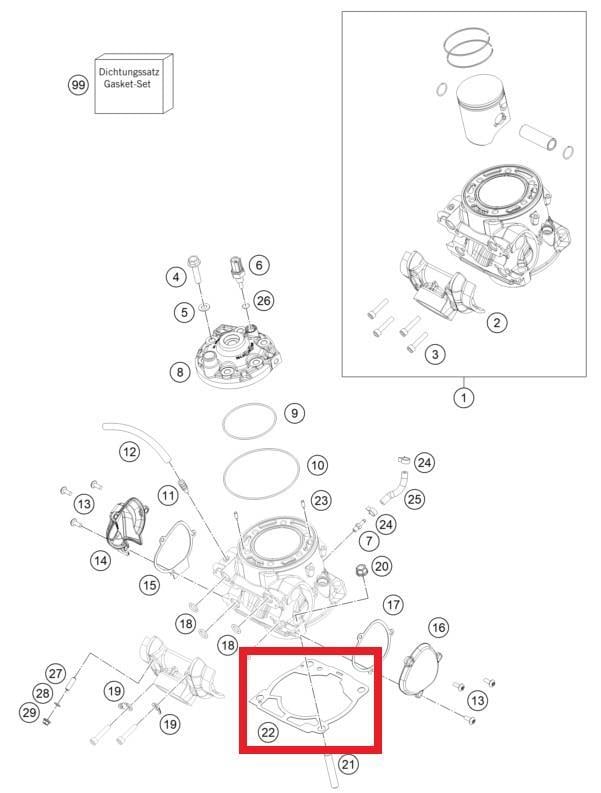 CYLINDER BASE GASKET GASGAS ORJ YP A9