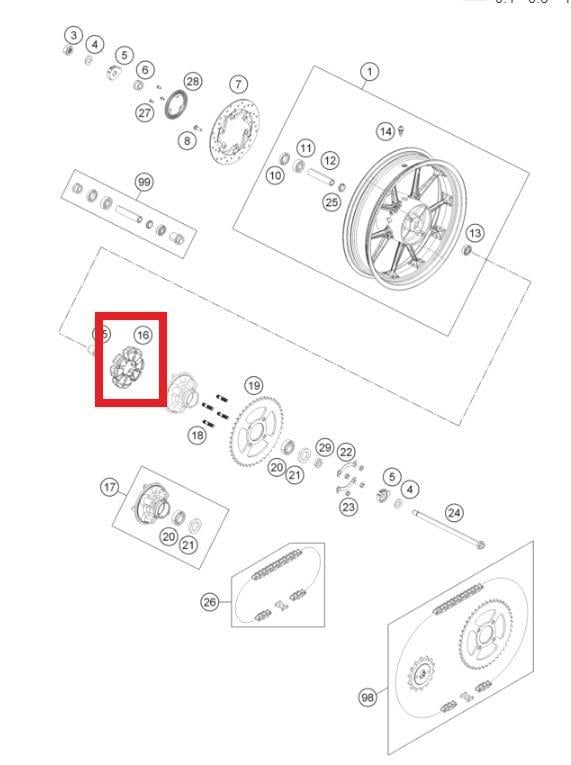 DAMPING RUBBER KTM ORJ YP A1