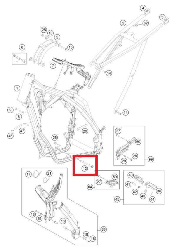 ENGINE BRAC SCR KTM ORJ YP A9