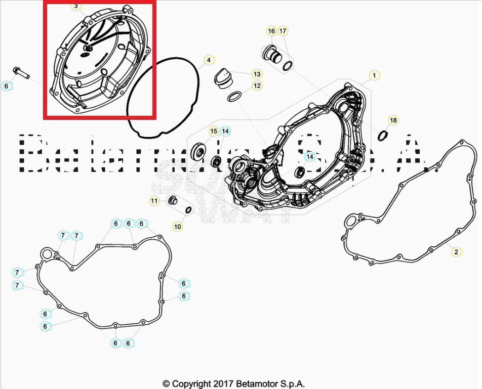 EXTERNAL CLUTCH COVER BETA YP