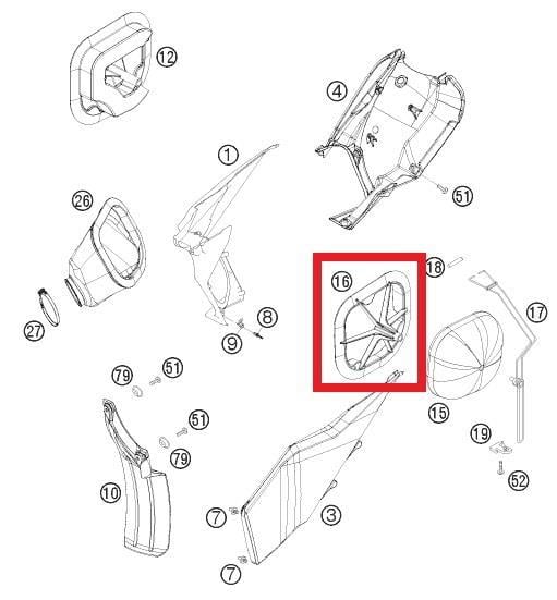 FILTER CARRIER KTM ORJ YP