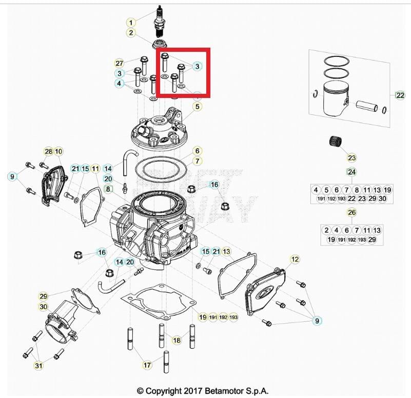 FLANGE BOLT M8X35 BETA ORJ YP