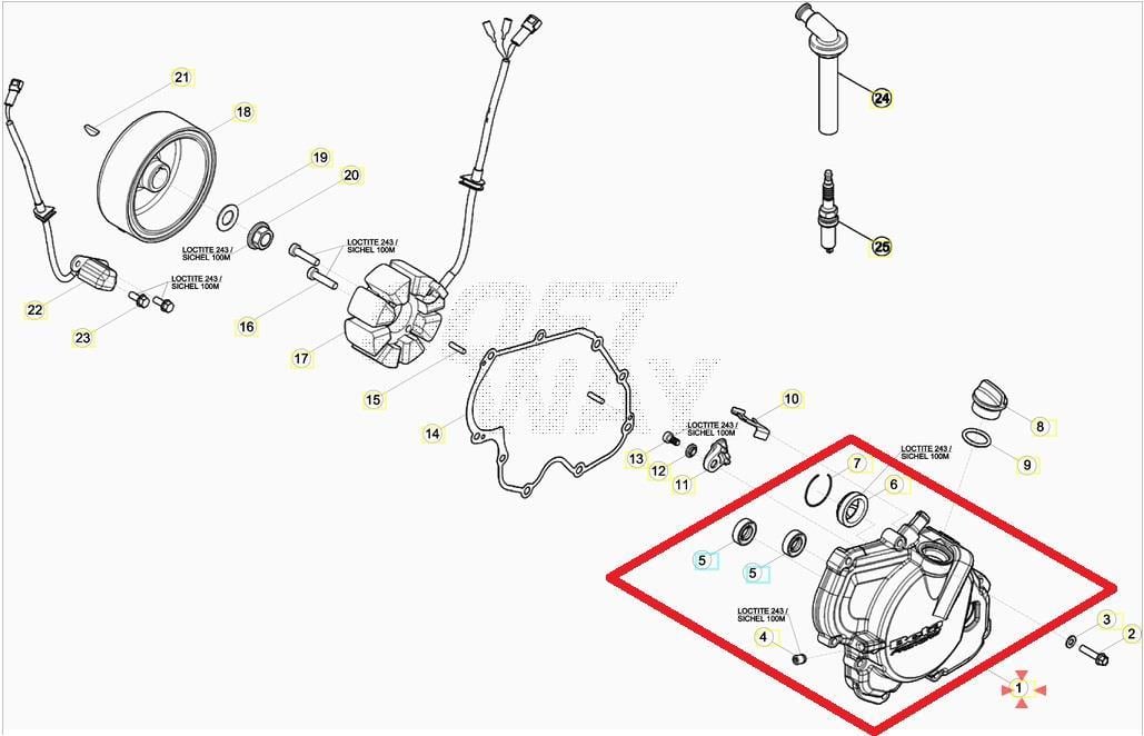 FLYWHEEL COVER - COMPLETE RR 4 T BETA ORJ YP