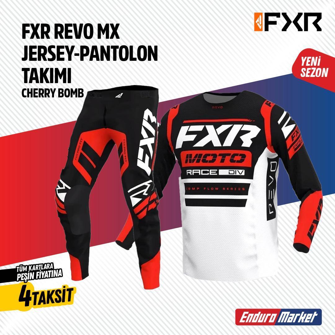 FXR SİYAH KIRMIZI JERSEY PANTLON TAKIMI