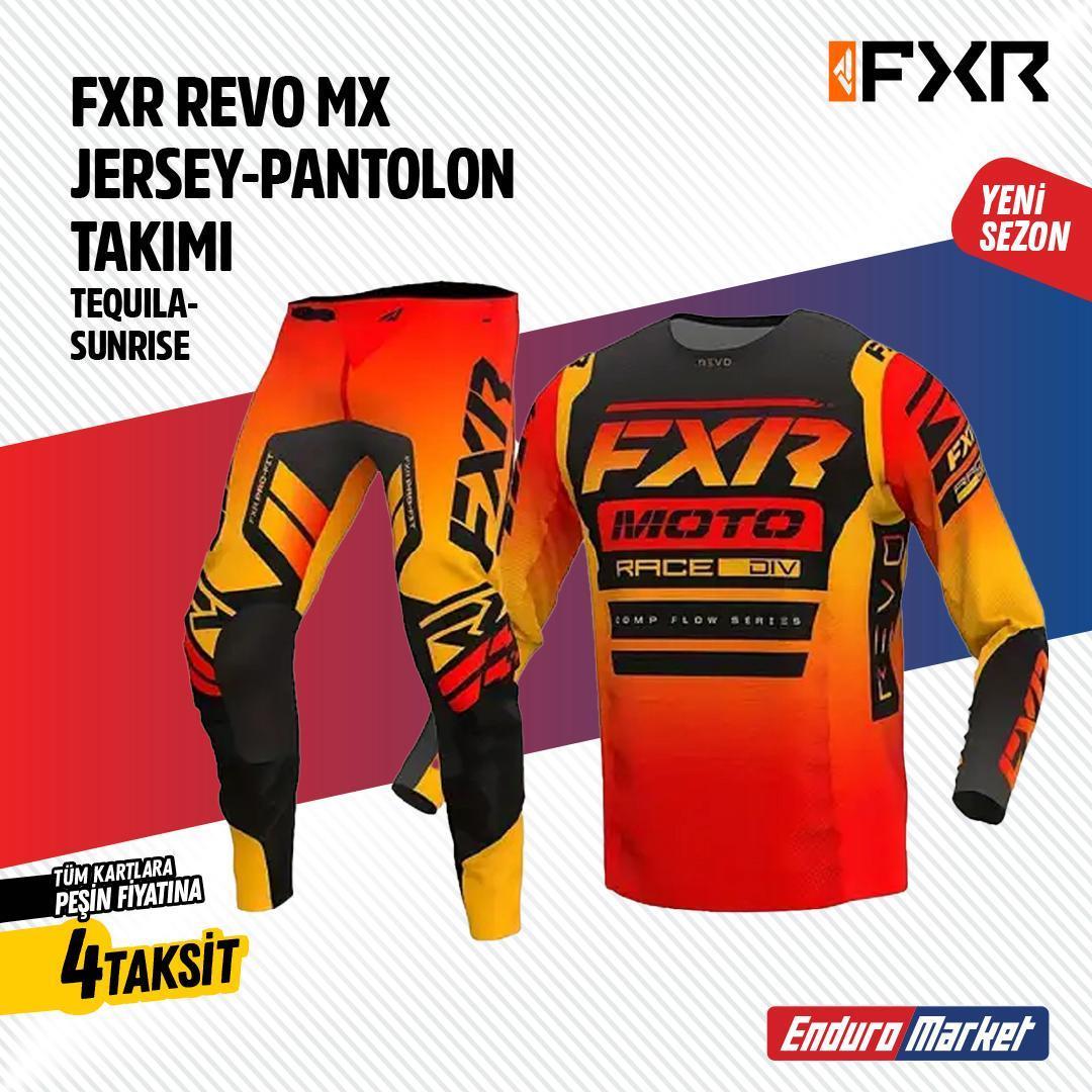 FXR TURUNCU SİYAH JERSEY PANTOLON TAKIMI