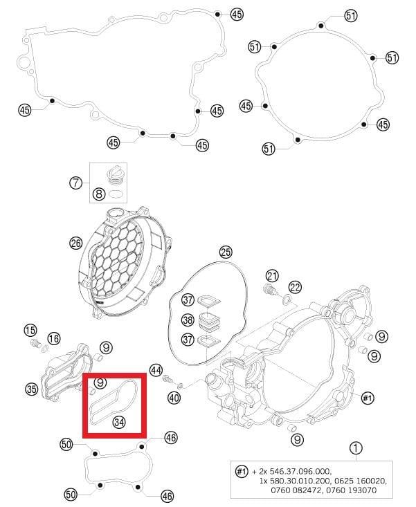 GASKET WAPU-COVER 250 KTM ORJ YP A2