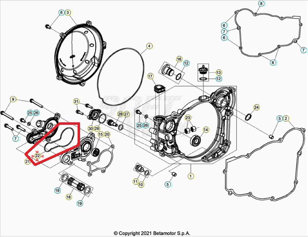 GASKET WATER PUMP BETA ORJ YP B4