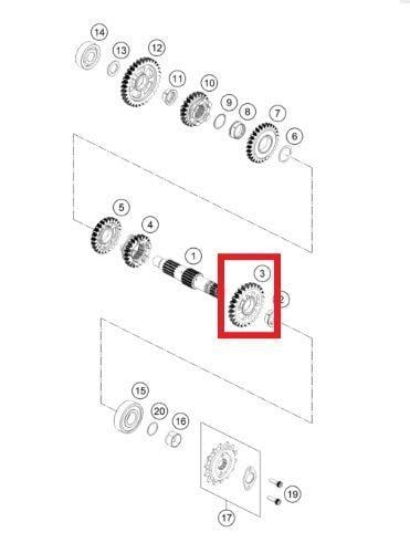 GEAR 2ND DRIVEN KTM ORJ YP A1