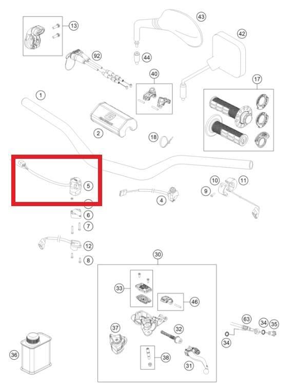 H.LIGHT SWITCH GASGAS ORJ YP A3