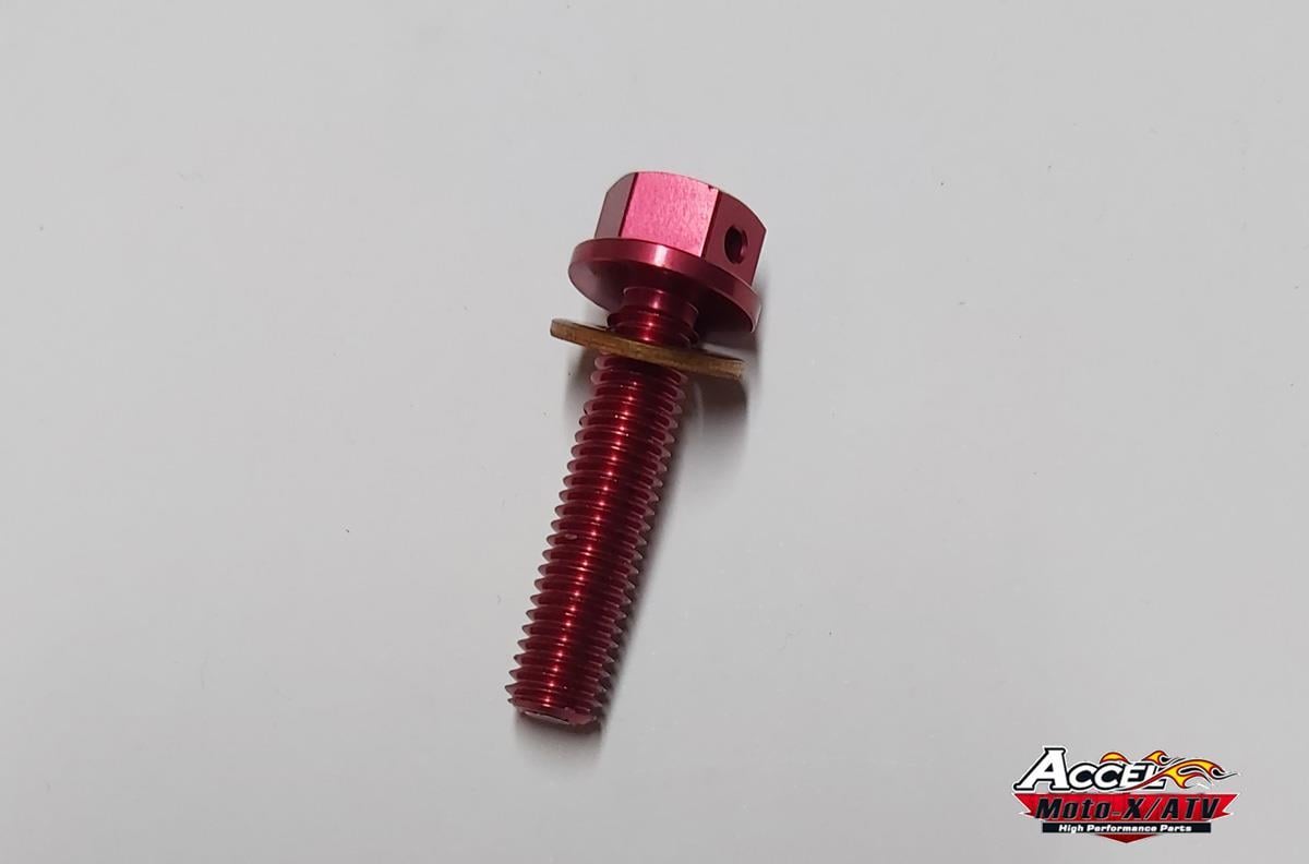 HON. CRF450R ACCEL MIKNATISLI YAĞ VİDASI KIRMIZI