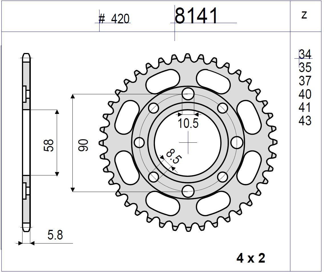 HONDA 125 ANF INNOVA OGNIBENE ARKA DİŞLİ 35T