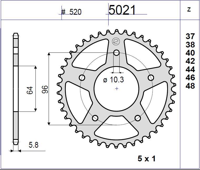 HONDA 250 CBF OGNIBENE ARKA DİŞLİ 37T