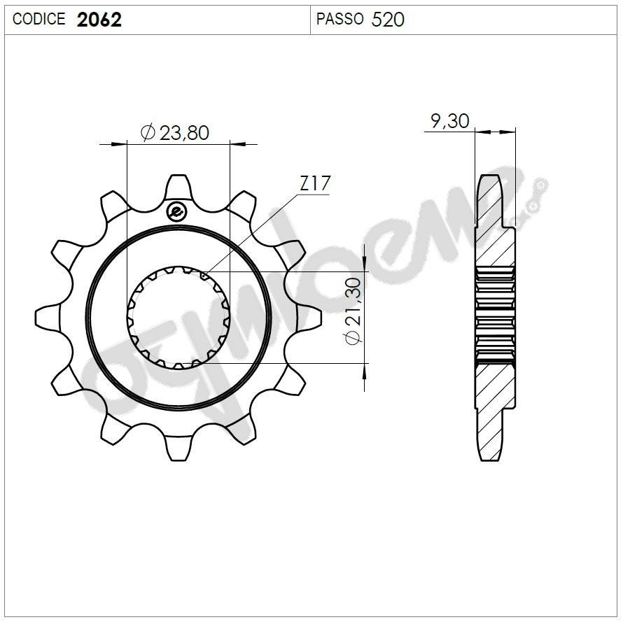 HONDA 250 OGNIBENE ÖN DİŞLİ 15T