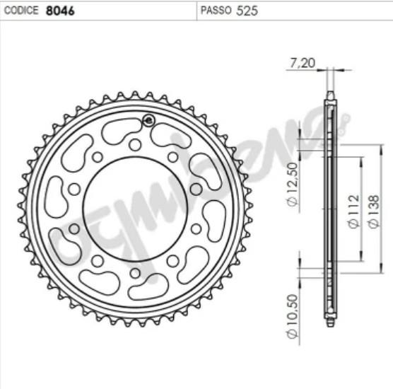 HONDA 600-900 97 OGNIBENE ARKA DİŞLİ 46T