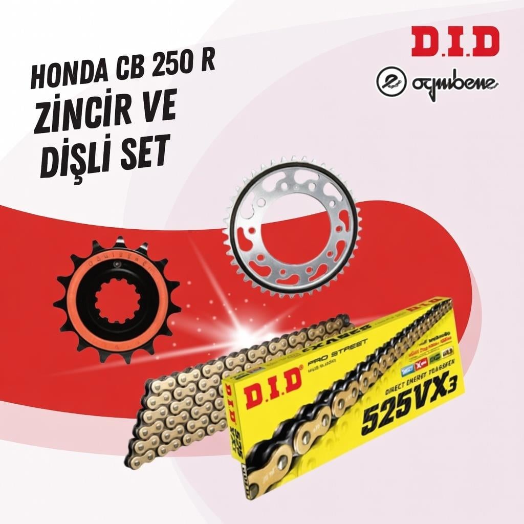 HONDA CB 250 R 18-23 DID VX3 GOLD ZİNCİR DİŞLİ SET