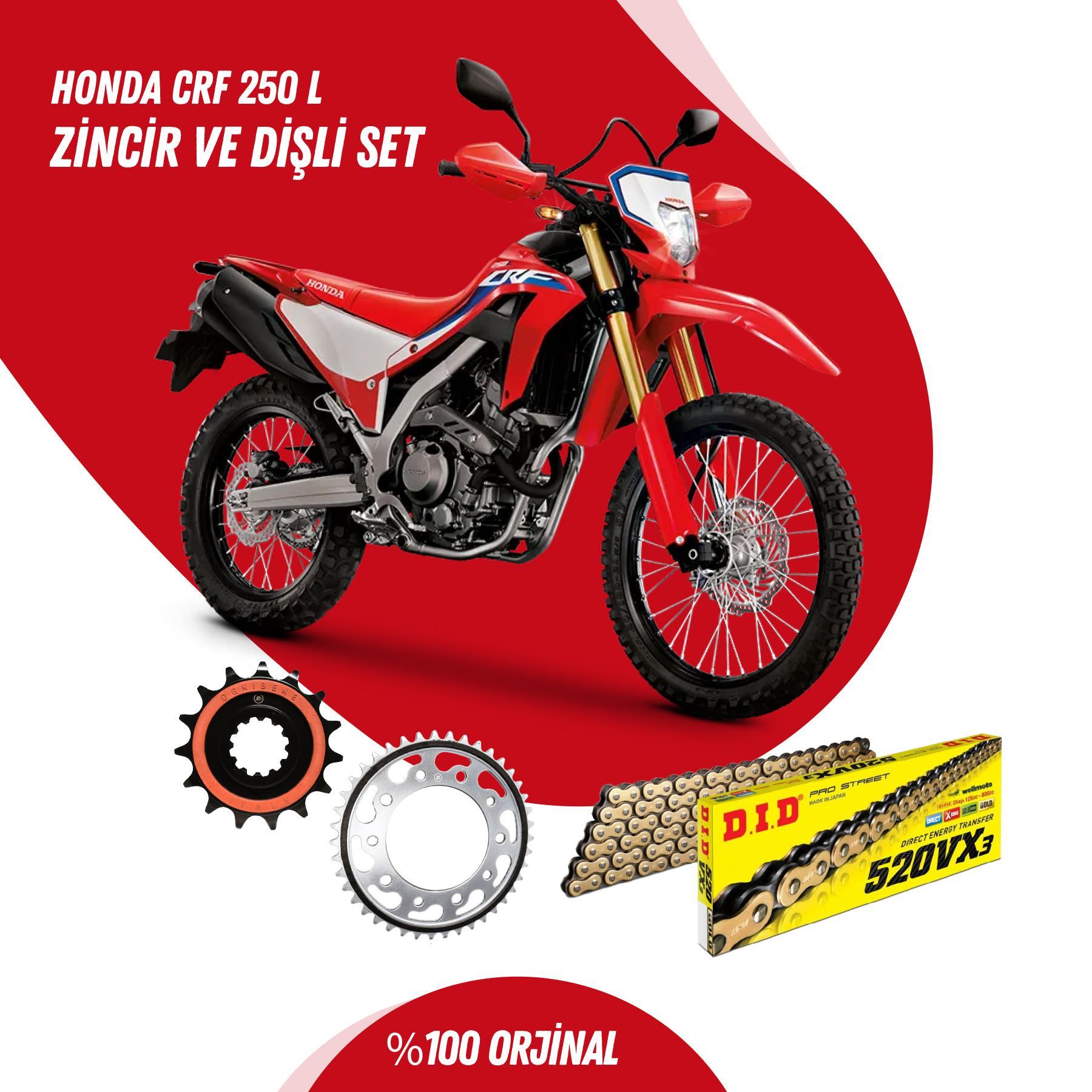 HONDA CRF 250 L 13-23 DID VX3 GOLD ZİNCİR DİŞLİ SET