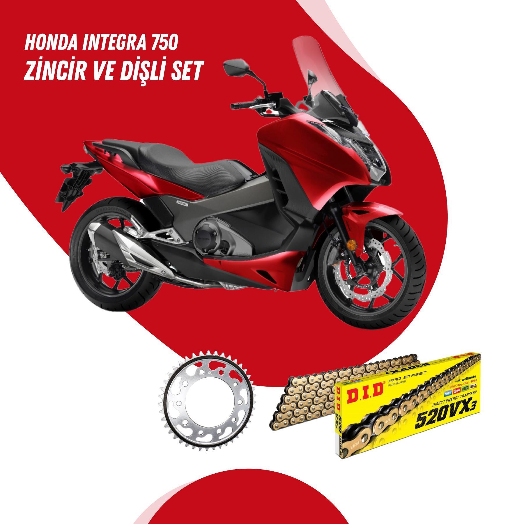HONDA INTEGRA 750 14-19 DID VX3 GOLD ZİNCİR DİŞLİ SET