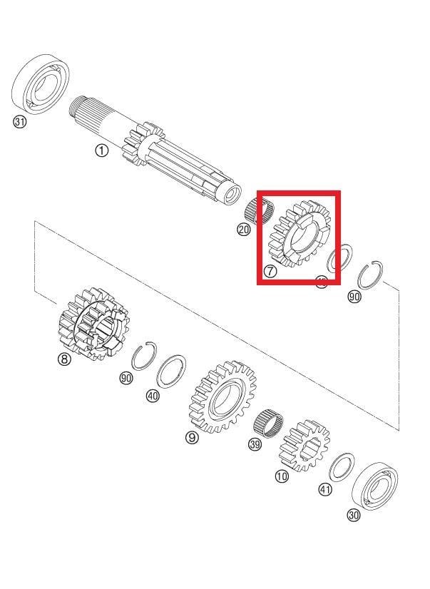 IDLER G 5TH G 23 KTM ORJ YP A3