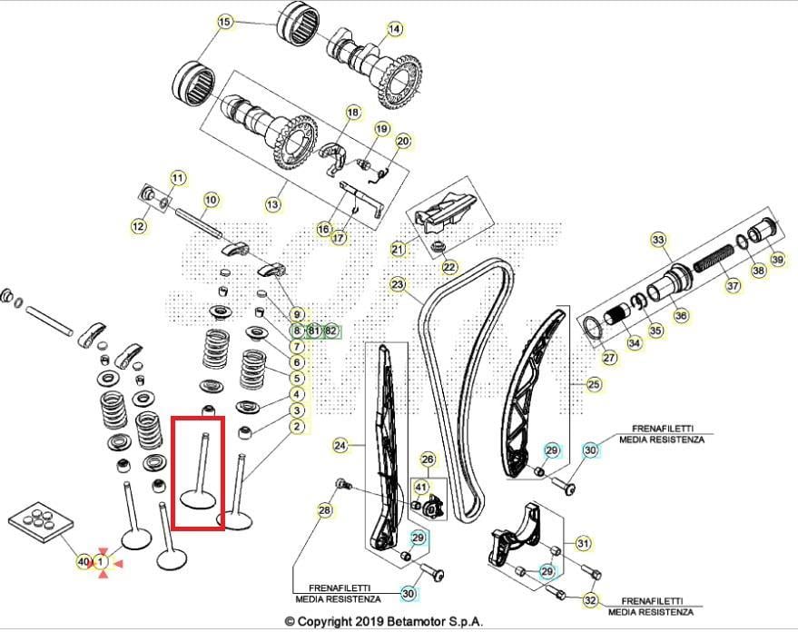 INTAKE VALVE BETA ORJ YP B1