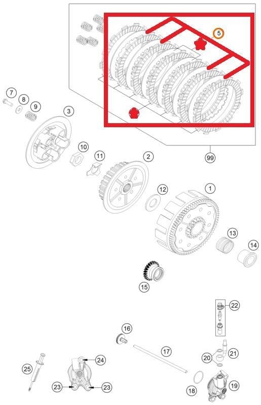 INTERMEDIATE DISC 1.5MM KTM ORJ YP A1