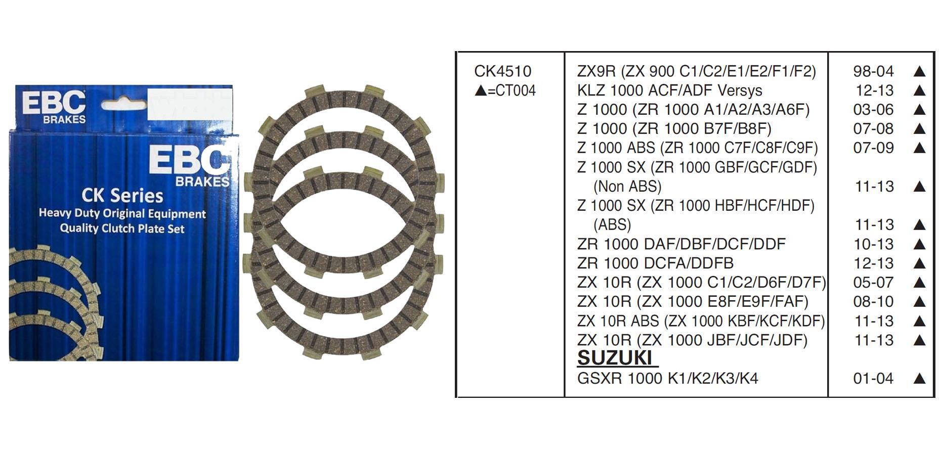 KAW. ZX-10R 05-15 R1 15-16 EBC DEBRİYAJ BALATASI