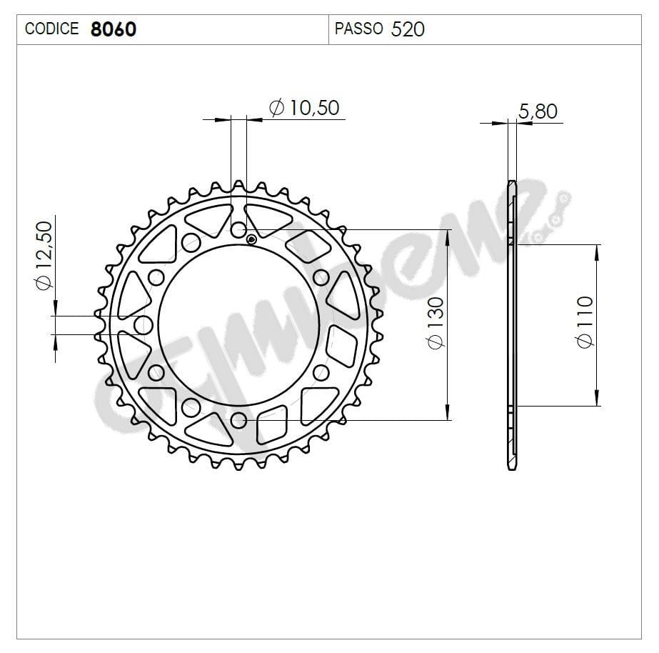 KAWASAKI 500 OGNIBENE ARKA DİŞLİ 42T