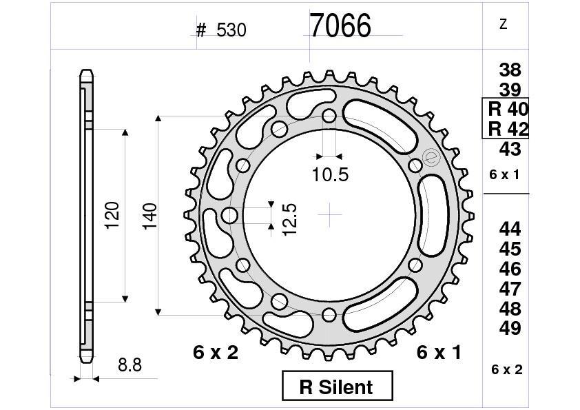 KAWASAKI OGNIBENE ARKA DİŞLİ 48T