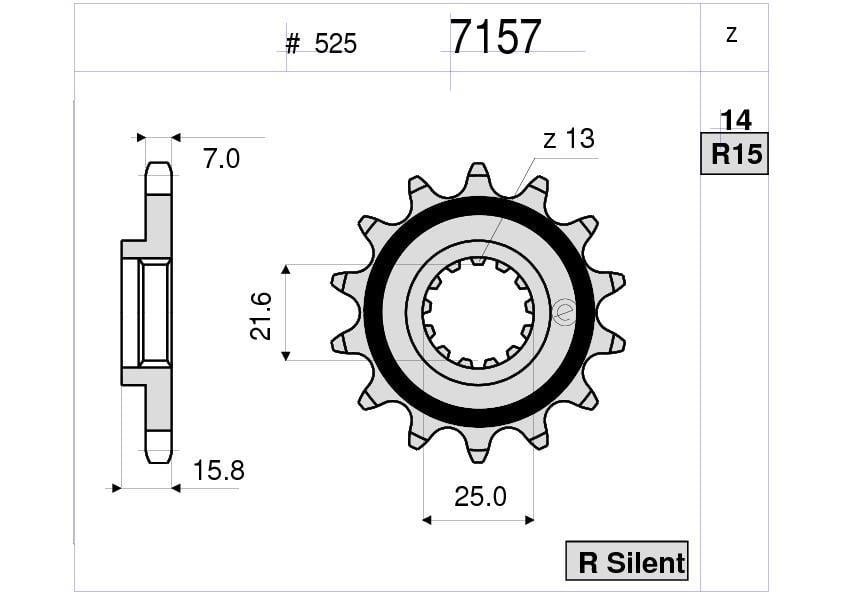 KAWASAKI ZX 600 OGNIBENE ÖN DİŞLİ 15T