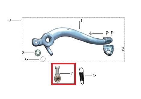 KAYO KT 250 ARKA FREN PEDAL BAĞLANTISI