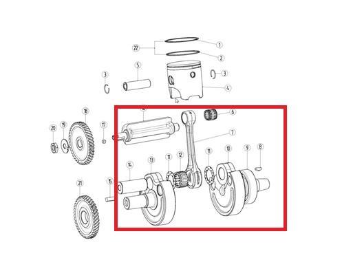 KAYO KT 250 KRANK KOMPLE