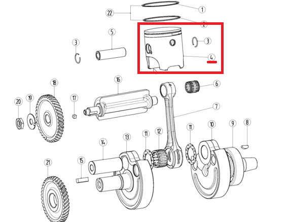 KAYO KT 250 - PİSTON KİT
