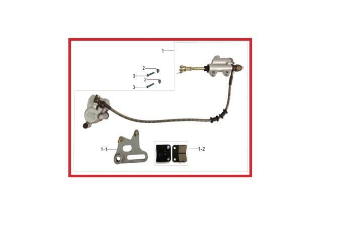 KAYO TT 190 R ARKA FREN SİSTEMİ KOMPLE
