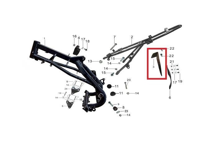 KAYO TT 190 R BRAKET