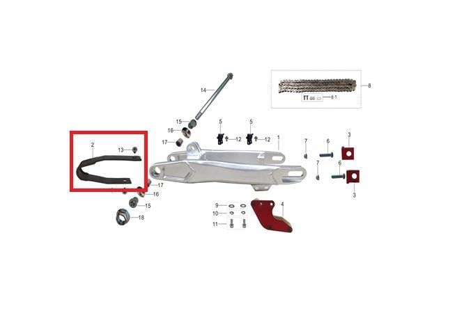 KAYO TT 190 R ZİNCİR KILAVUZU SIYAH