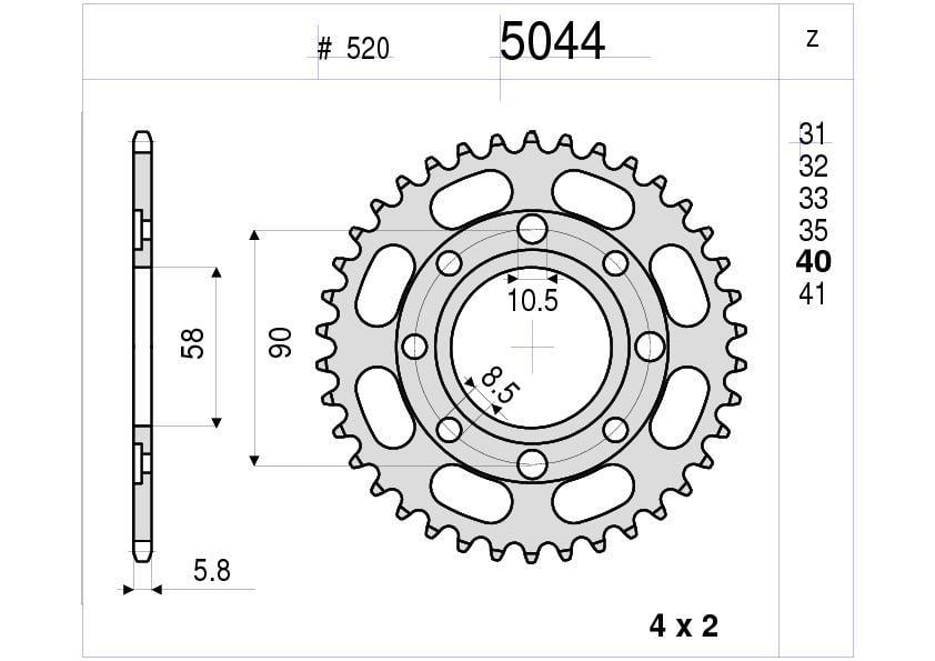 KTM 200 DUKE OGNIBENE ARKA DİŞLİ 43T