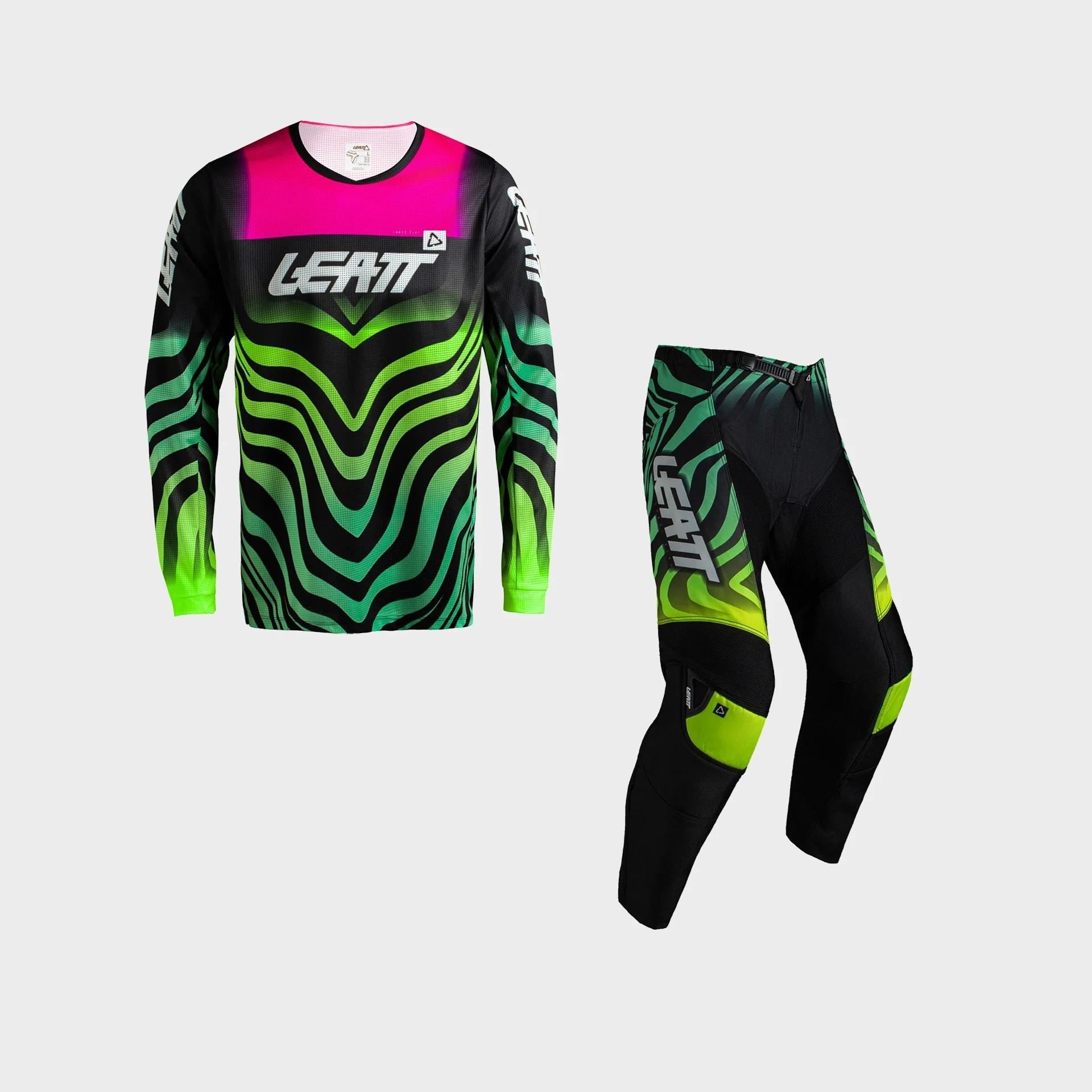 Leatt 3.5 Tiger Pembe Motosiklet Jersey Pantolon Takımı
