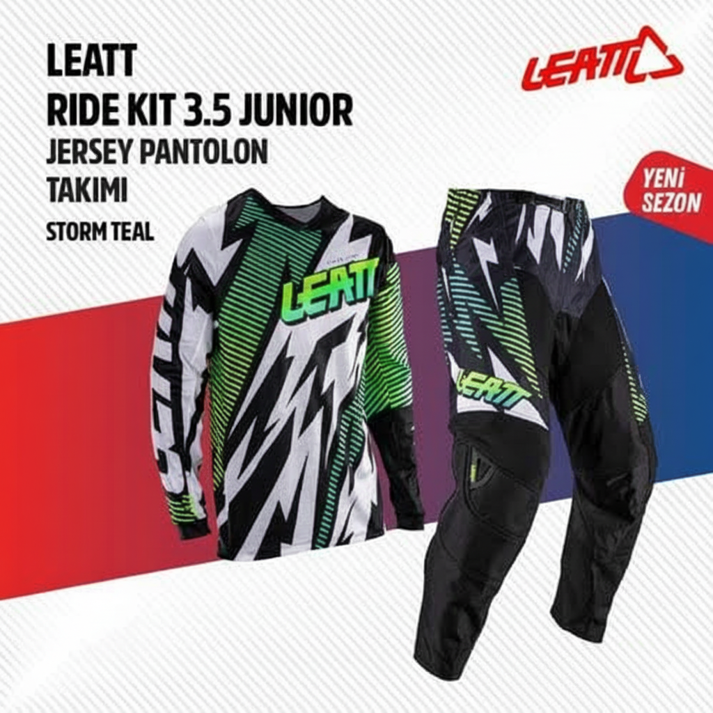 Leatt 3.5 Çocuk Storm Motosiklet Jersey Pantolon Takımı