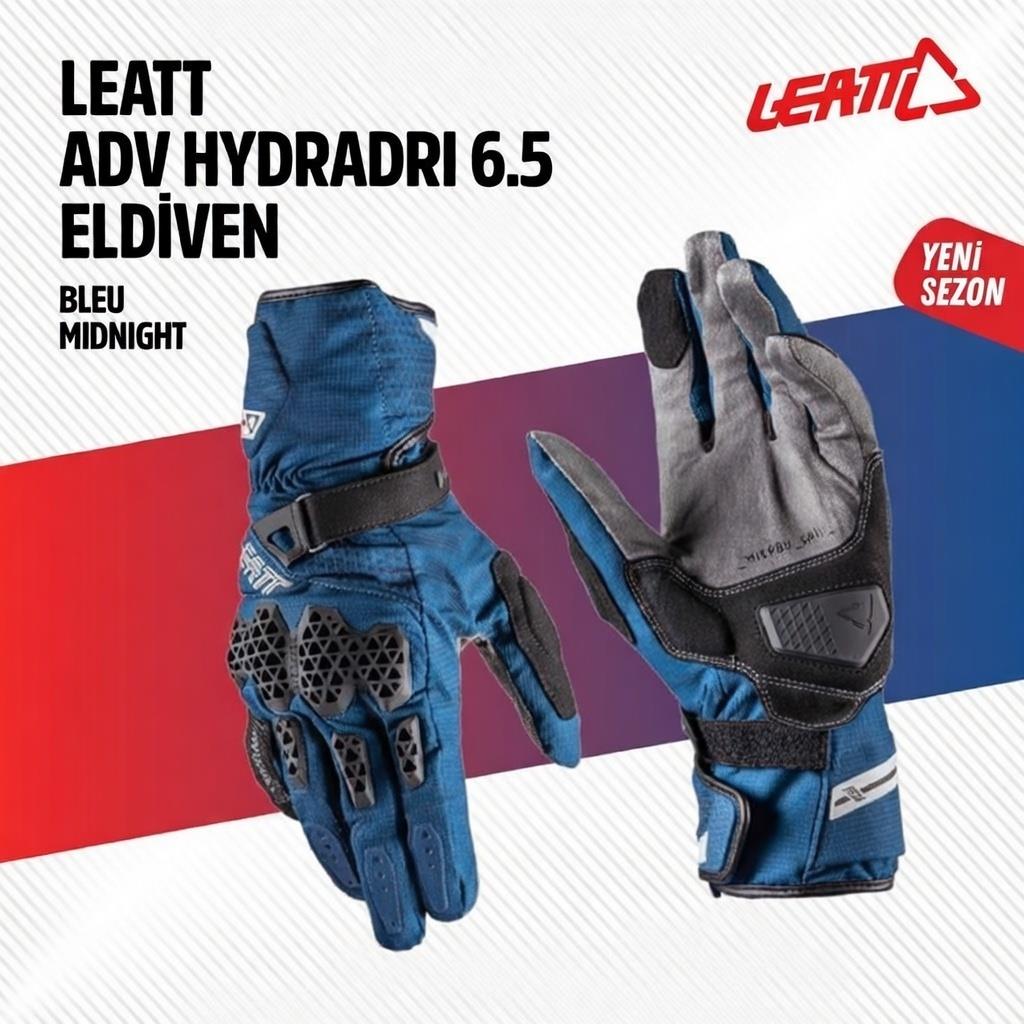 Leatt Adv Hydra-Dri 6.5 Mavi Motosiklet Eldiveni