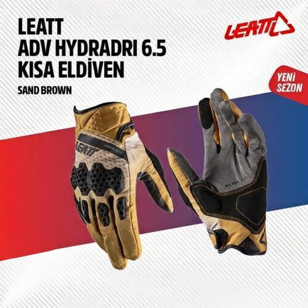 Leatt Adv Hydra-Dri 6.5 Kısa Kahverengi Motosiklet Eldiveni