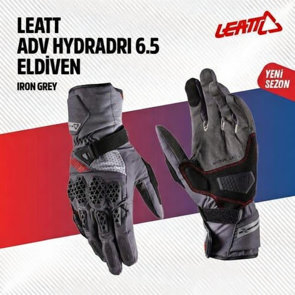 Leatt Adv Hydra-Dri 6.5 Gri Motosiklet Eldiveni