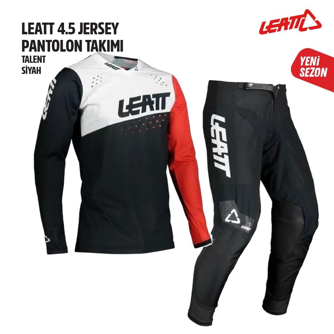 Leatt Beyaz Siyah Jersey Pantolon Takımı