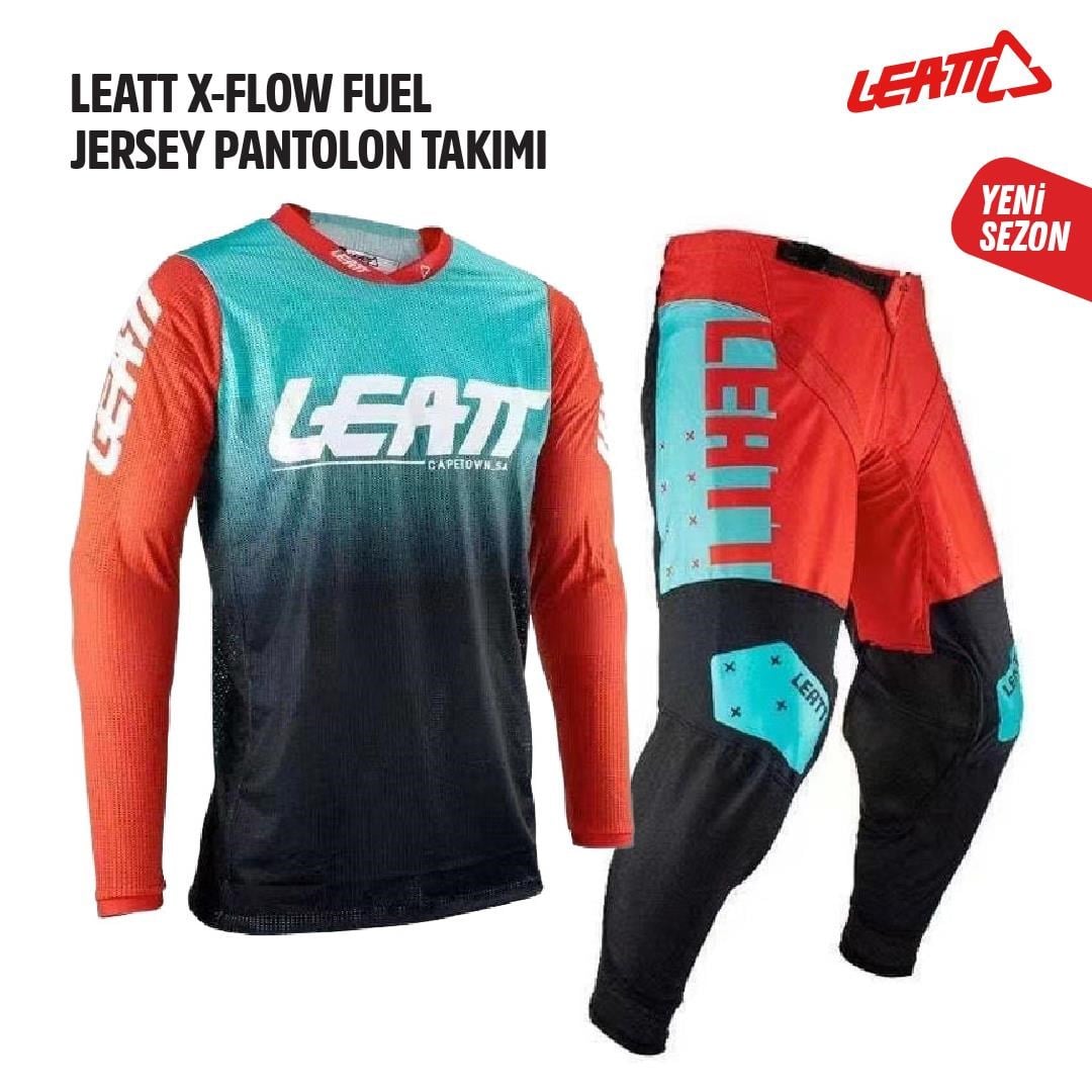 Leatt Kırmızı Turkuaz Jersey Pantolon Takımı