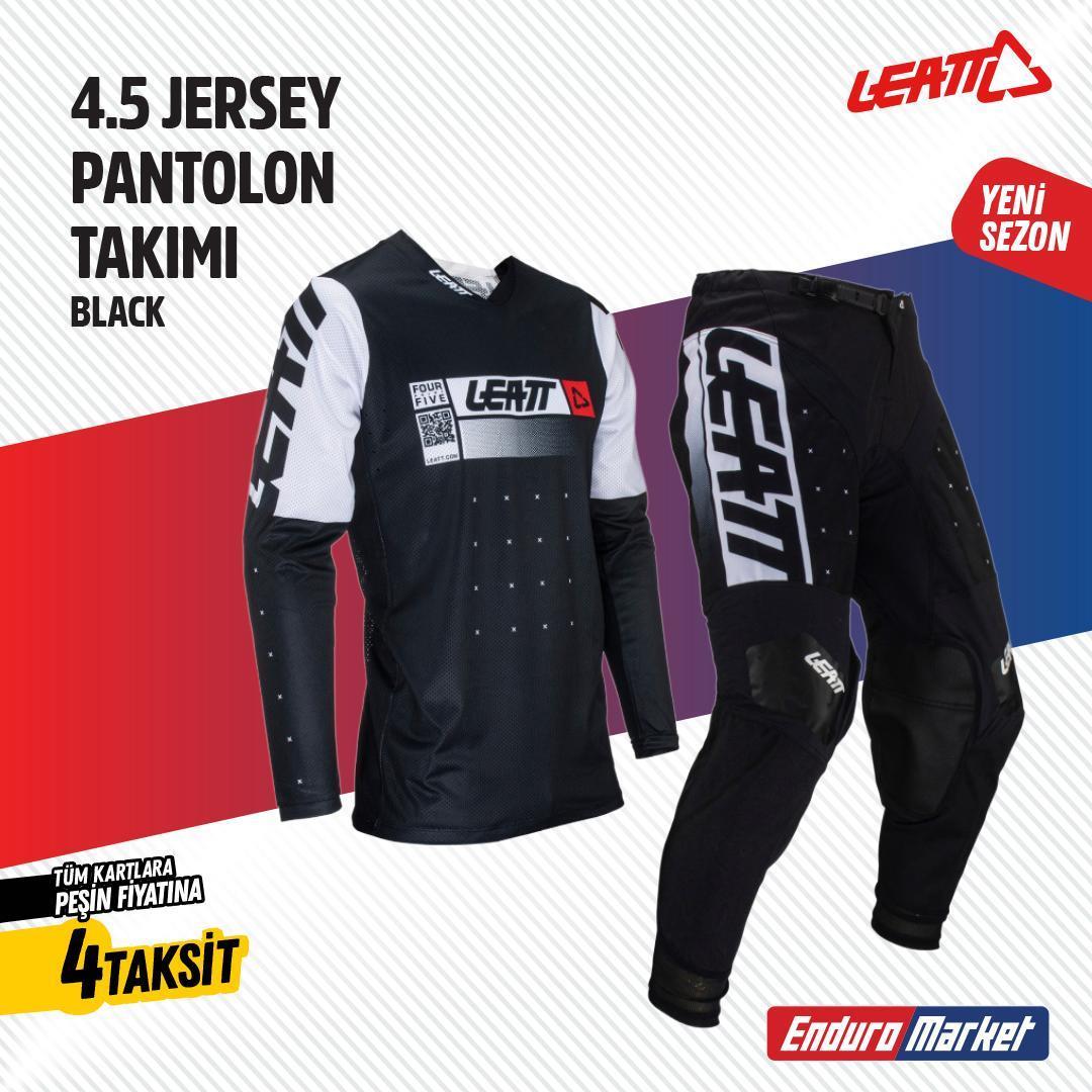 LEATT SİYAH BEYAZ JERSEY PANTLON TAKIMI