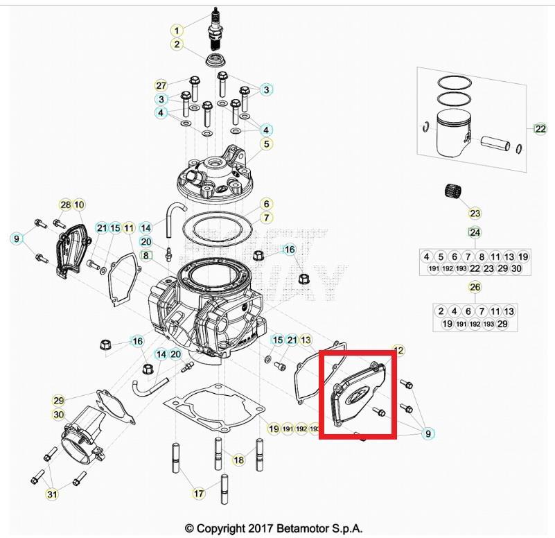 LEFT VALVE HEAD COVER BETA ORJ YP B5
